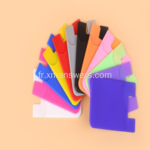 Porte-cartes de crédit en silicone cadeau promotionnel pour téléphone